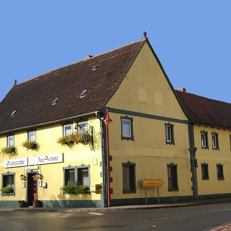Hotel Pension Zur Sonne Mansfeld Exterior foto
