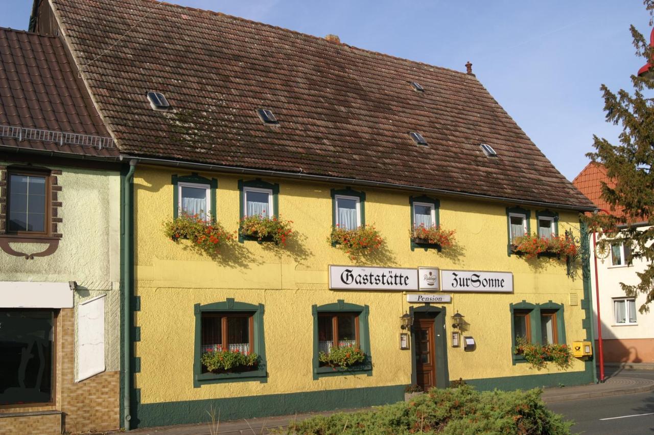 Hotel Pension Zur Sonne Mansfeld Exterior foto